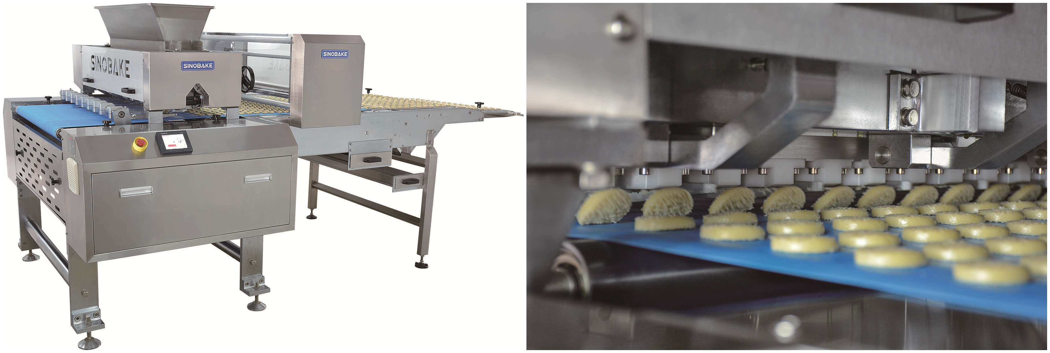 Industrielle Bäckerei Automatische Kekse, die einfarbene Draht-Kiefer-Keksmaschine herstellt